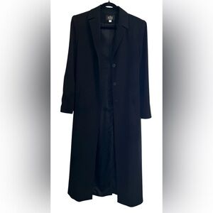 Benelle New York Black Trench Coat, Vintage, Women’s Size 6
